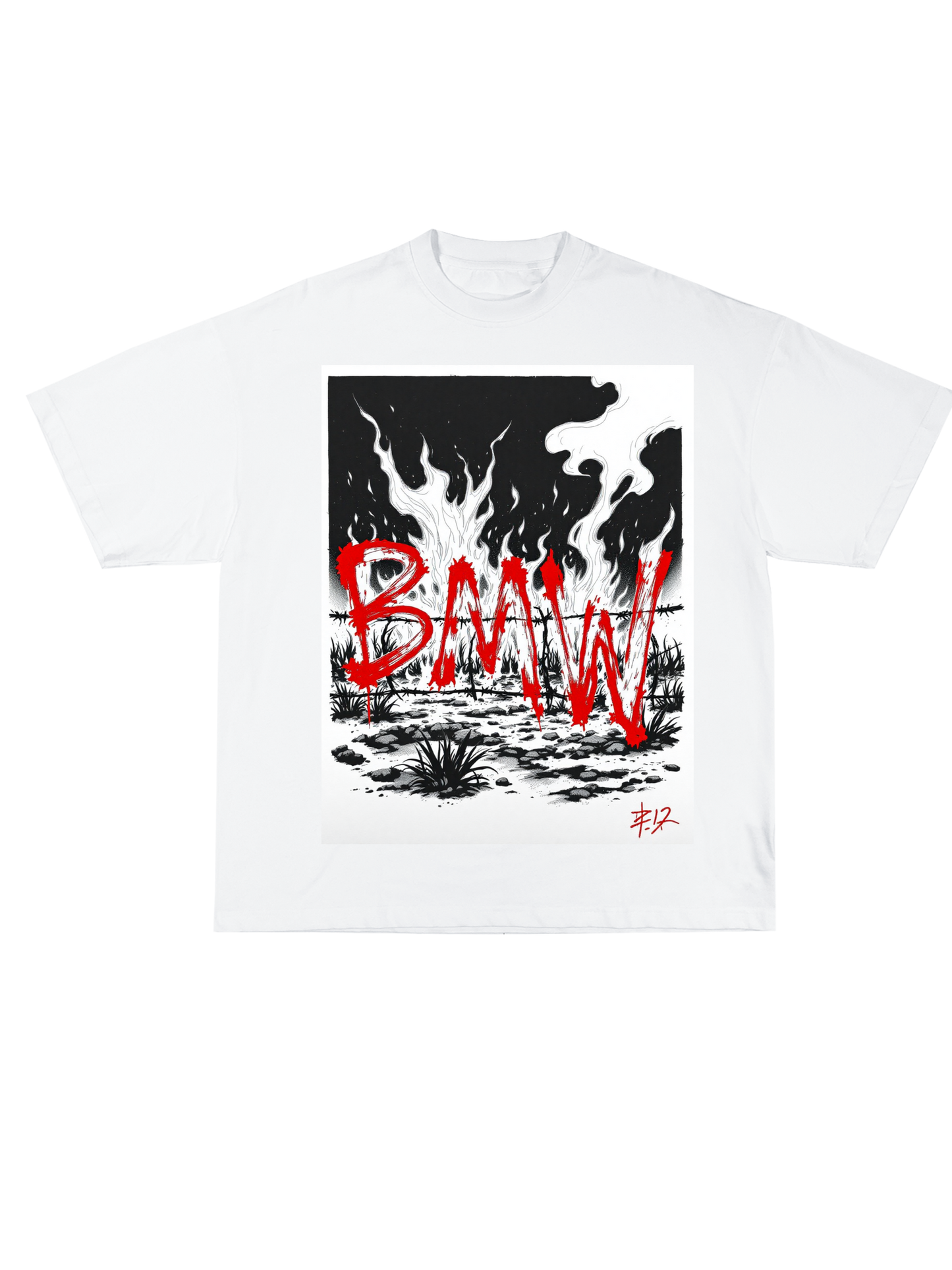 Graphic Design:BMW Grunge Aesthetic:For cloth print