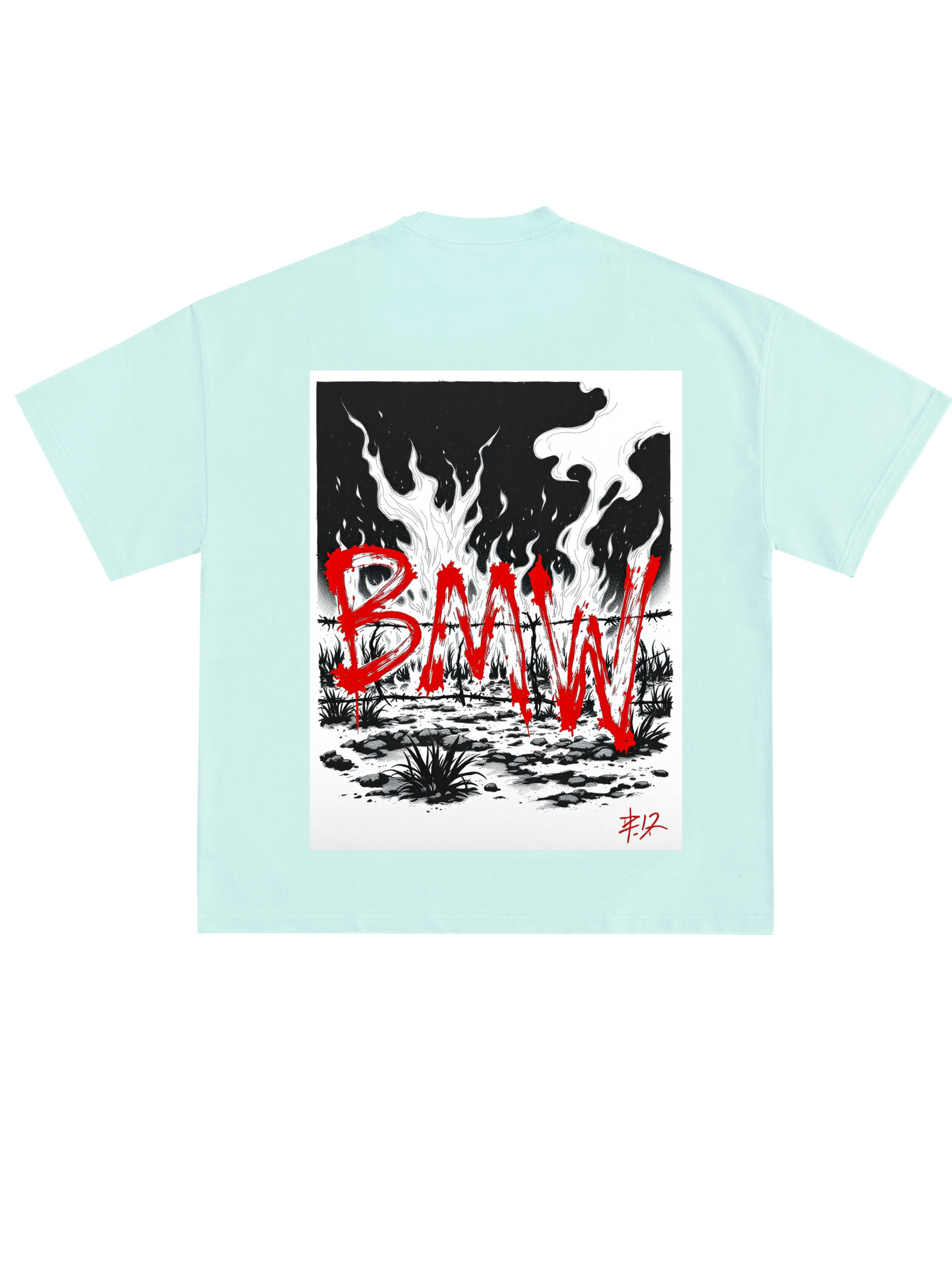 Graphic Design:BMW Grunge Aesthetic:For cloth print